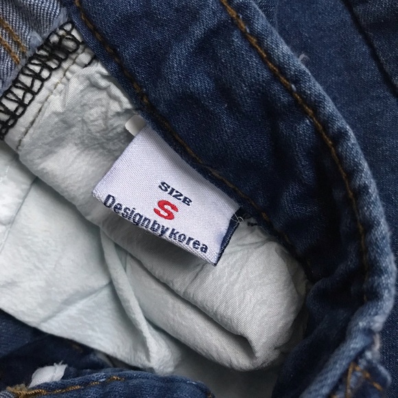 Trendy Distressed, Ripped Blue Ankle Jegging Denim - Picture 5 of 8